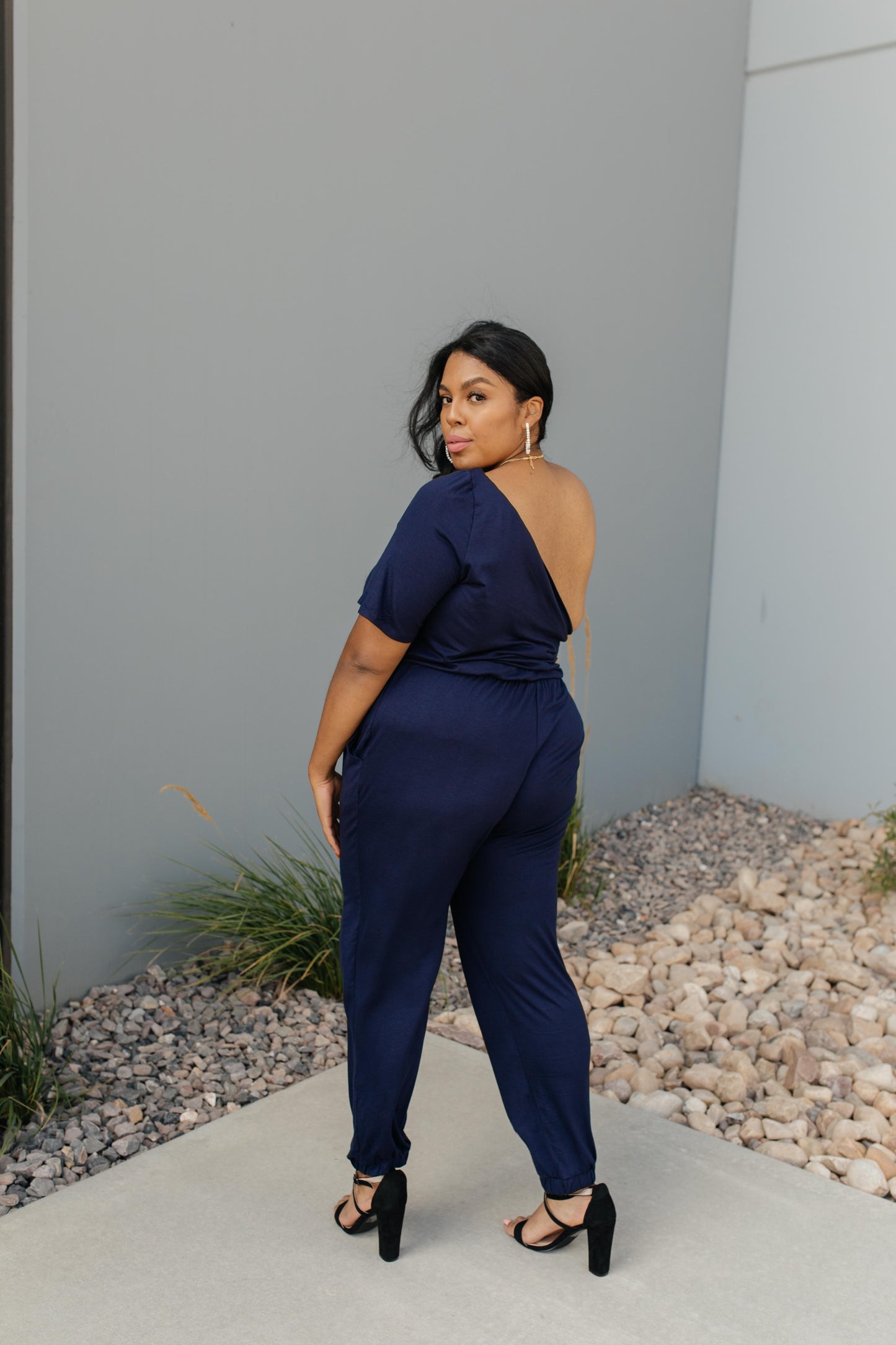 Arm And A Leg Jumpsuit In Navy (Online Exclusive)