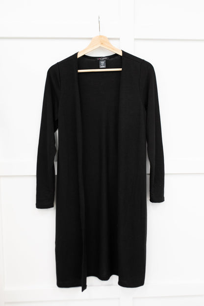 Alexis Lightweight Long Knit Cardigan in Black (Online Exclusive)