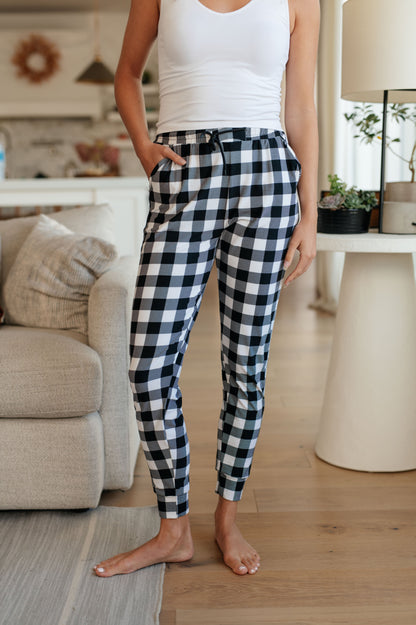 Your New Favorite Joggers in Black and White Check (Online Exclusive)