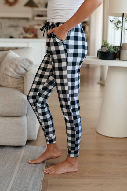 Your New Favorite Joggers in Black and White Check (Online Exclusive)