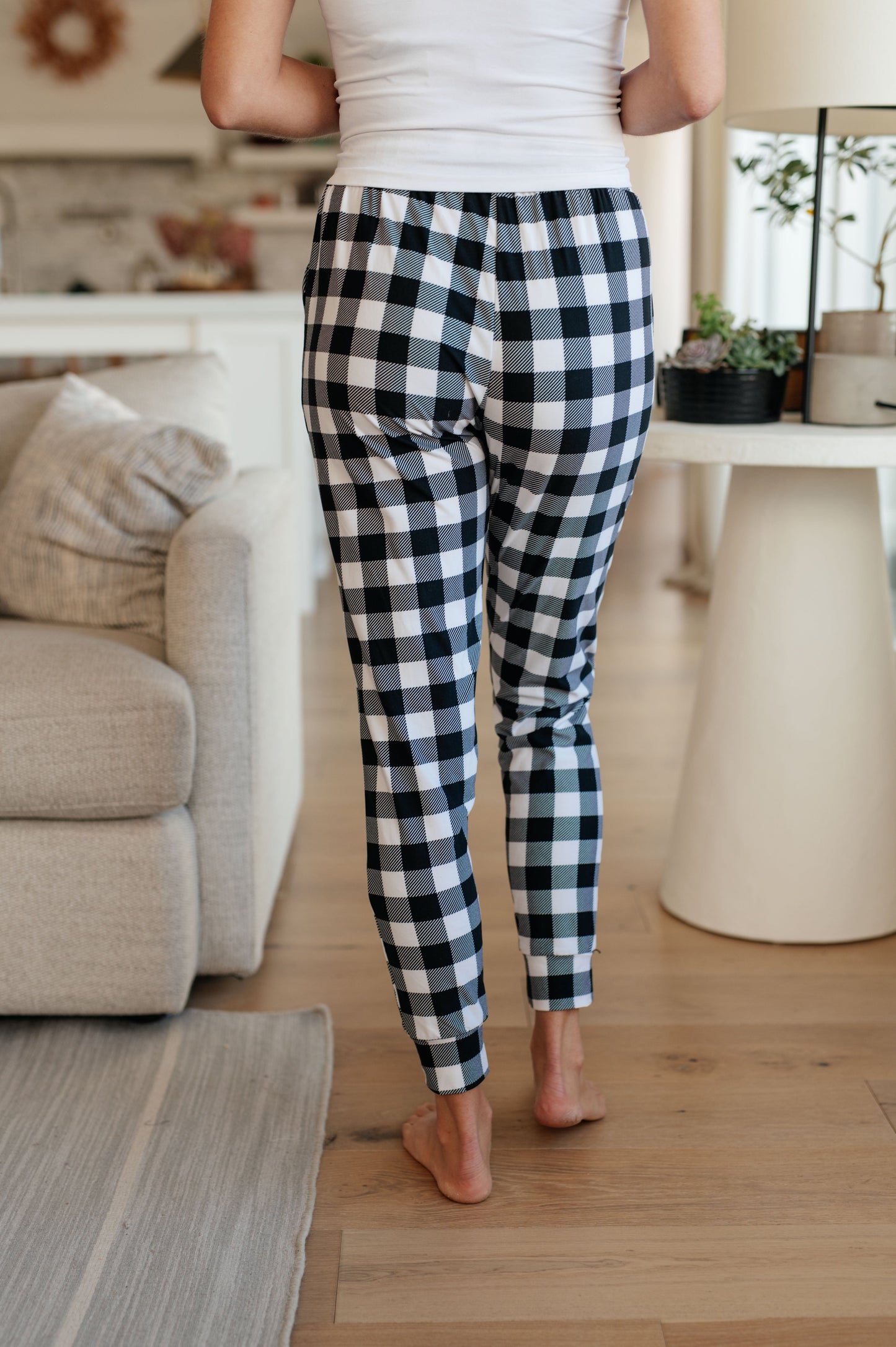 Your New Favorite Joggers in Black and White Check (Online Exclusive)