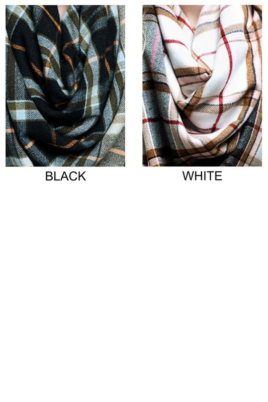 The Best Decisions Plaid Scarf