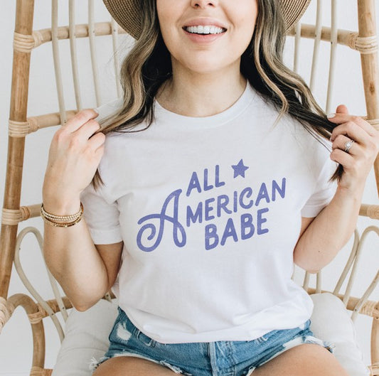 Camiseta con gráfico All American Babe