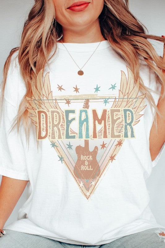 Camiseta con gráfico extragrande Rock n Roll Dreamer (exclusivo en línea)