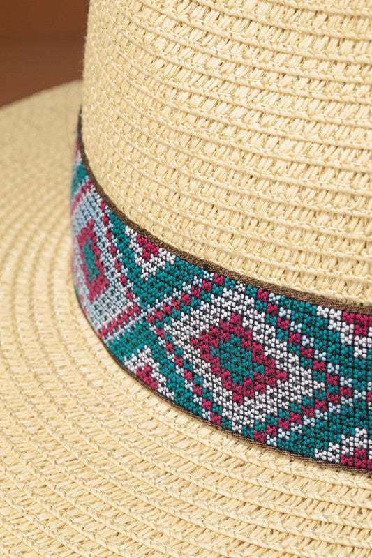 Sunny Rays Banded Accent Panama Hat