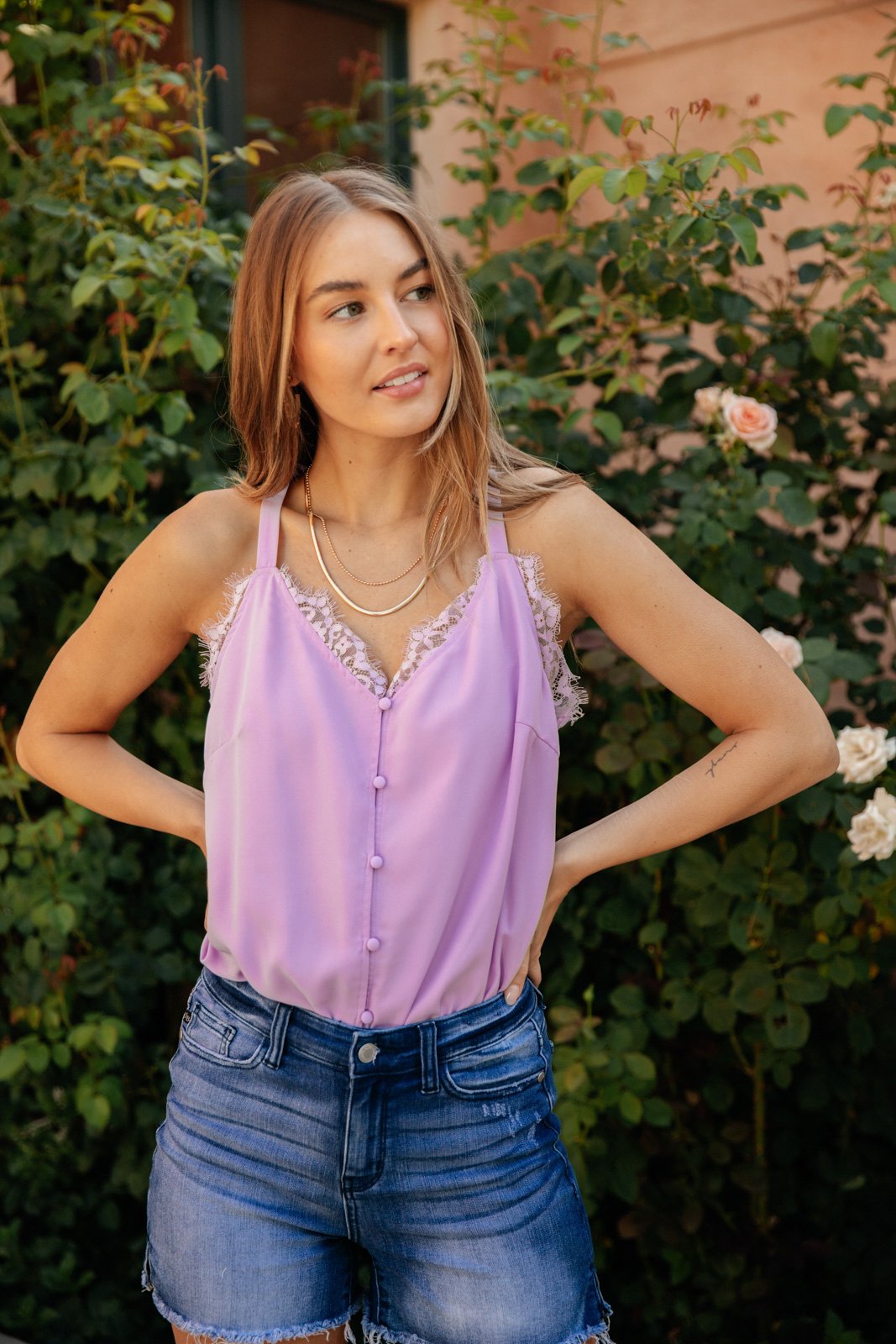 Lace Bonbon Bodysuit in Lavender (Online Exclusive)