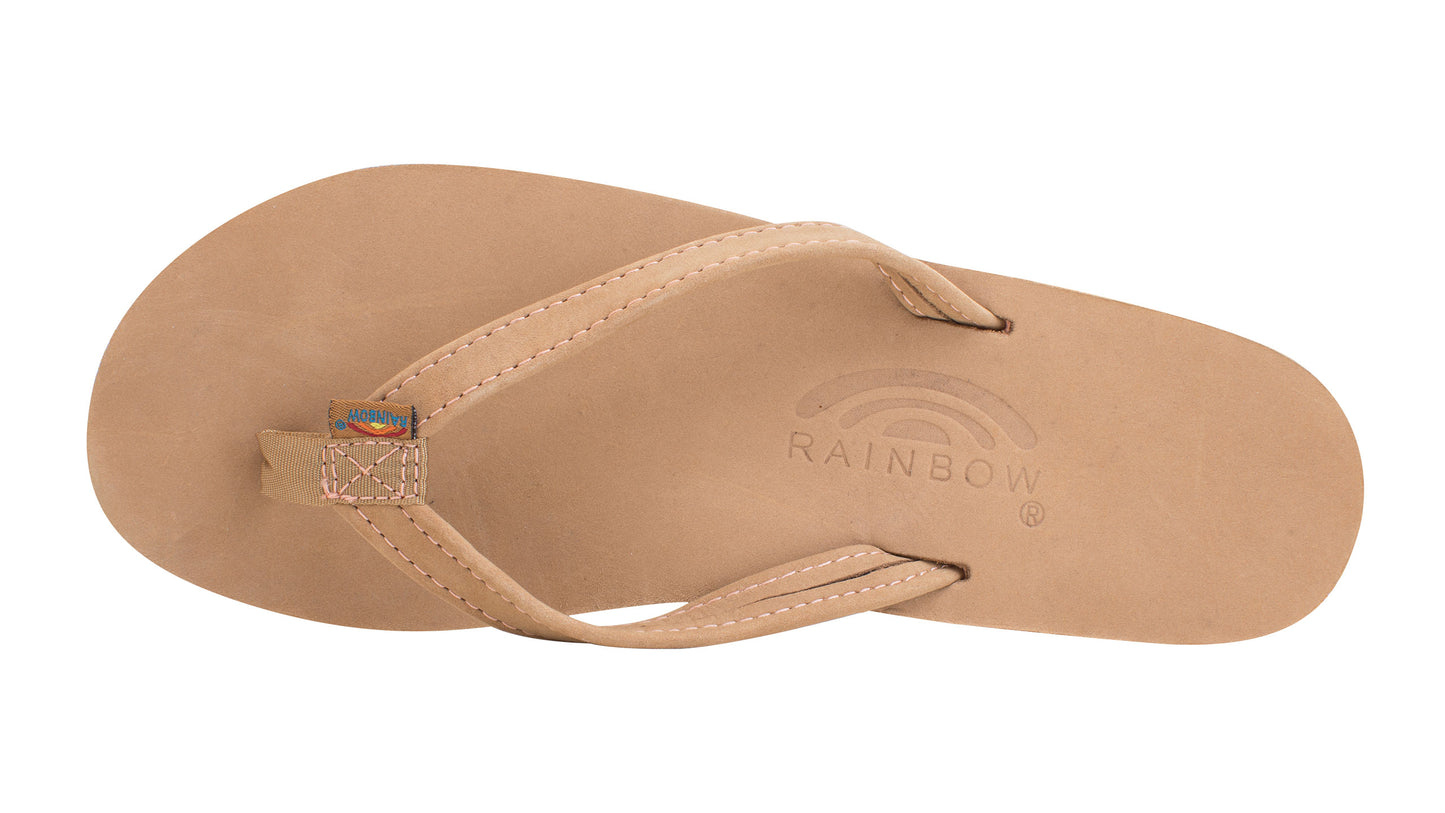 The Tropics - Single Layer Premier Leather with Colorful Mid Sole and a 1/2" Narrow Strap
