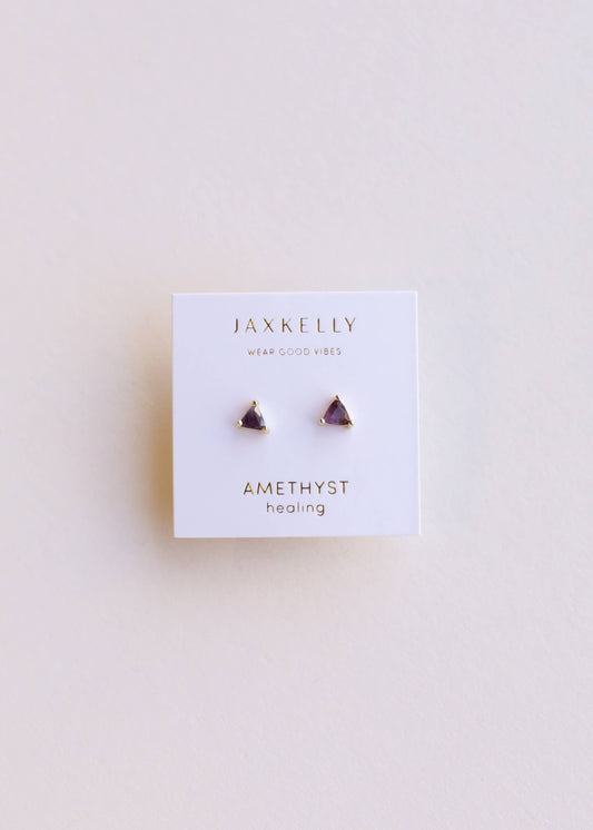 Amethyst Mini Energy Gem Earring