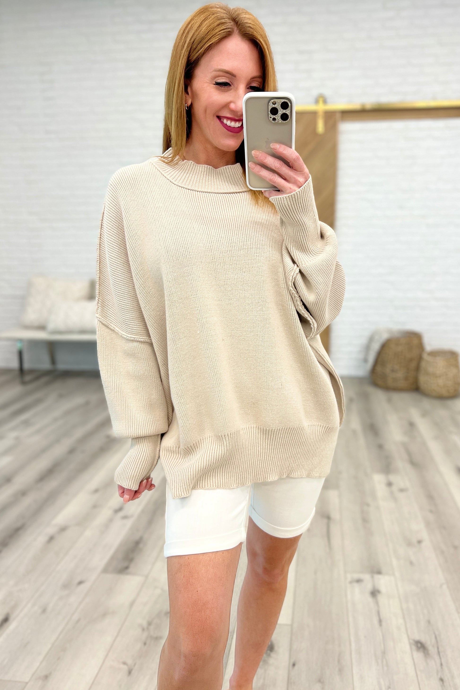 Women's Oversized Sweater- Taupe Sweater- Sweater For, 50% OFF