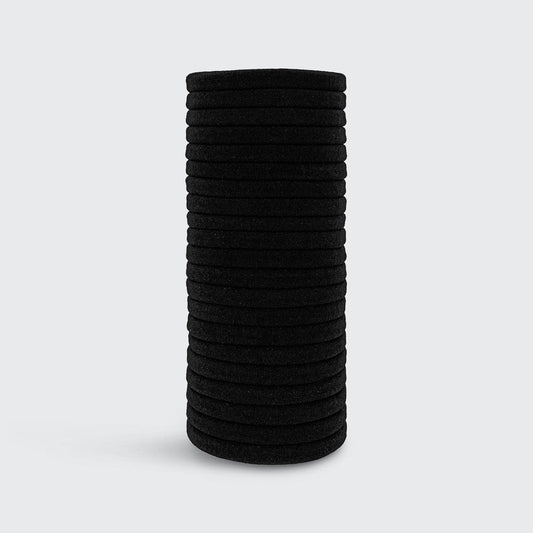 Ensemble d'élastiques en nylon écologiques, 20 pièces, noir