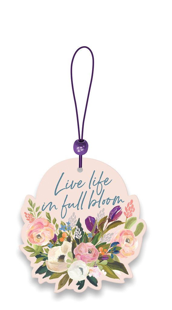 Live Life in Full Bloom Car Air Freshener - Soothing Lavender
