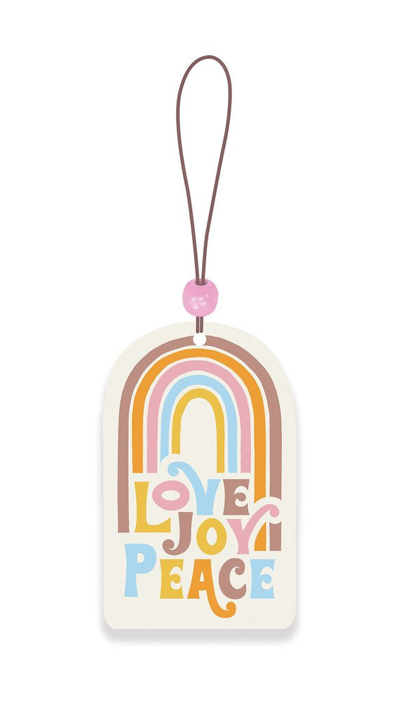 Love Joy Peace Rainbow Car Air Freshener - Good Vibes