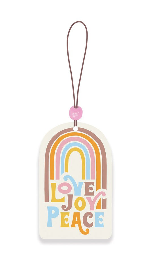 Ambientador para Coche Love Joy Peace Rainbow - Good Vibes