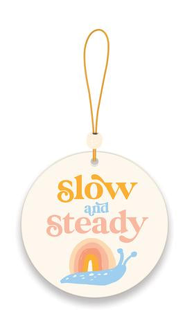 Slow and Steady Rainbow Snail Car Air Freshener - Cozy Cotton