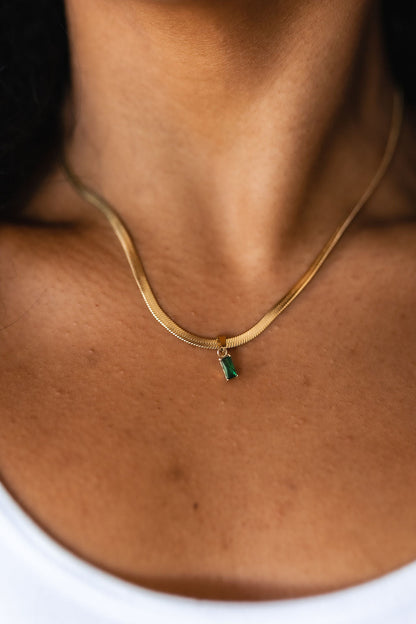 A Moment Like This Pendant Necklace in Green (Online Exclusive)