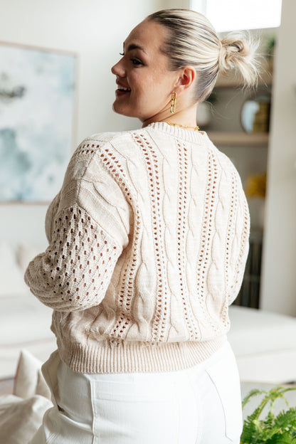 A Note of Thanks Cable Knit Sweater (Online Exclusive)