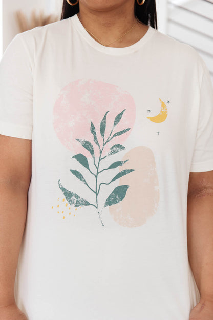 Camiseta con gráfico abstracto en blanco (exclusivo en línea)