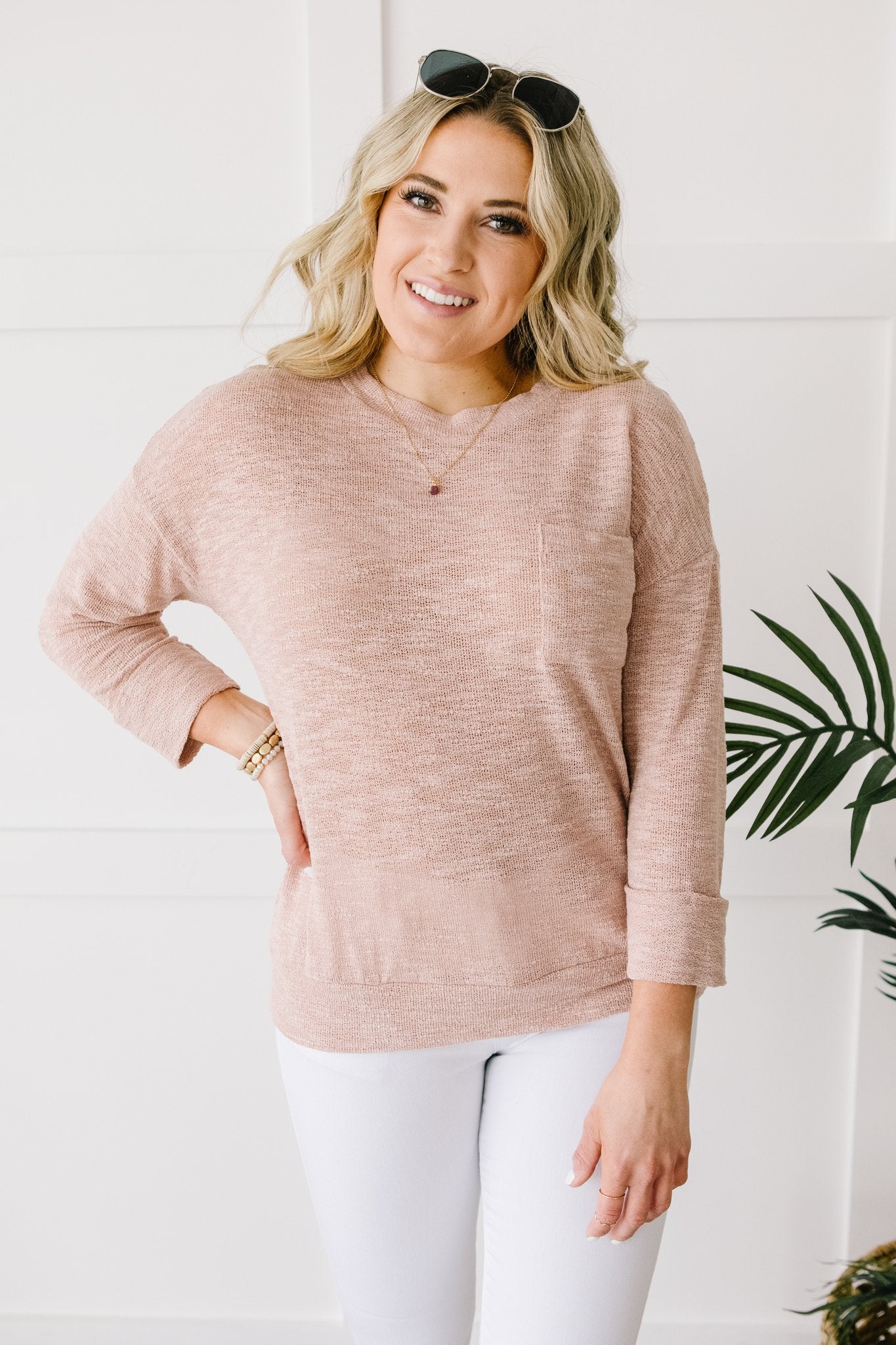 All Over It Top In Dusty Pink (Online Exclusives)