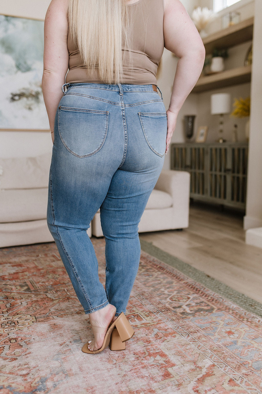 Judy Blue Jeans  Plus Size Veronica Exposed Button Fly High Rise