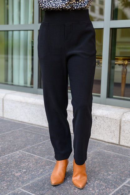 Big Dreams Stretch Pull On Dress Pants In Black (Online Exclusive)