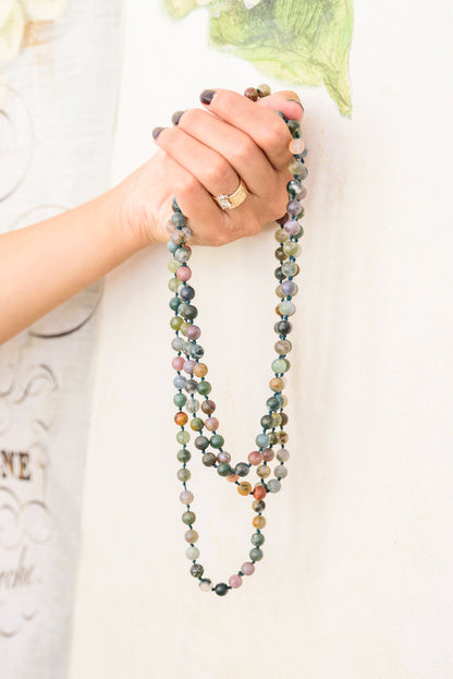 Blissful Beaded Necklace in Dark Green (Online Exclusive)
