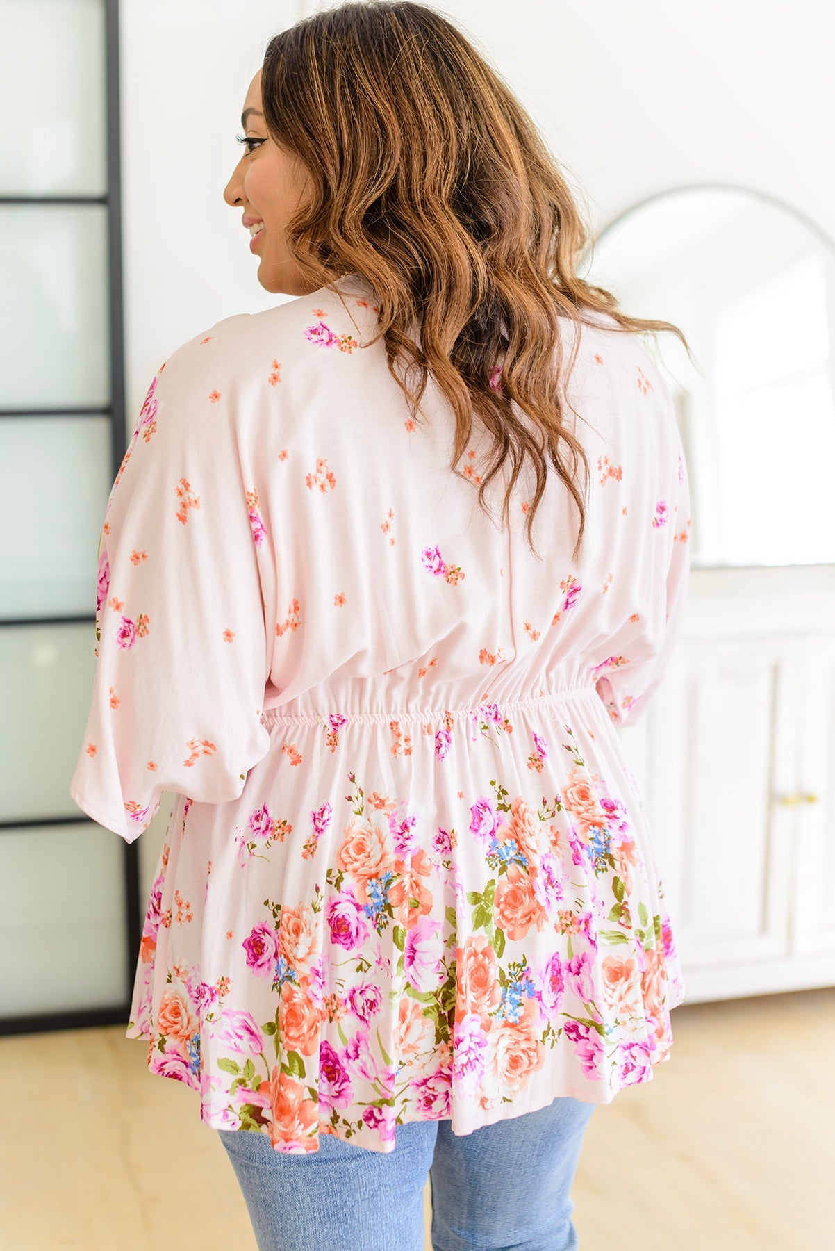 Bouquet a Day Floral Peplum Top (Online Exclusive)