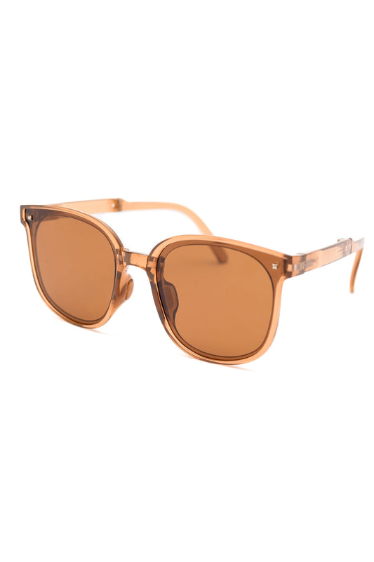 Collapsible Girlfriend Sunnies & Case in Champagne (Online Exclusive)
