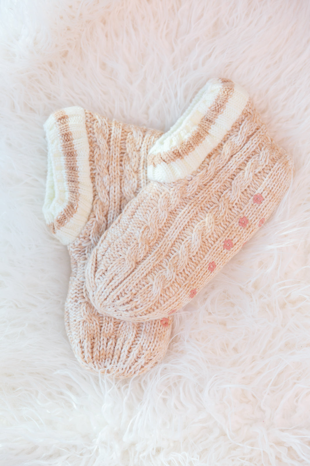 Cable Knit Faux Fur Slipper Boot (Online Exclusive)