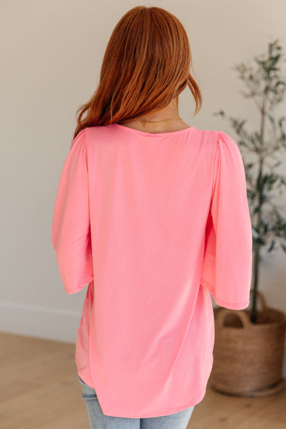 Cali Blouse in Neon Pink (Online Exclusive)