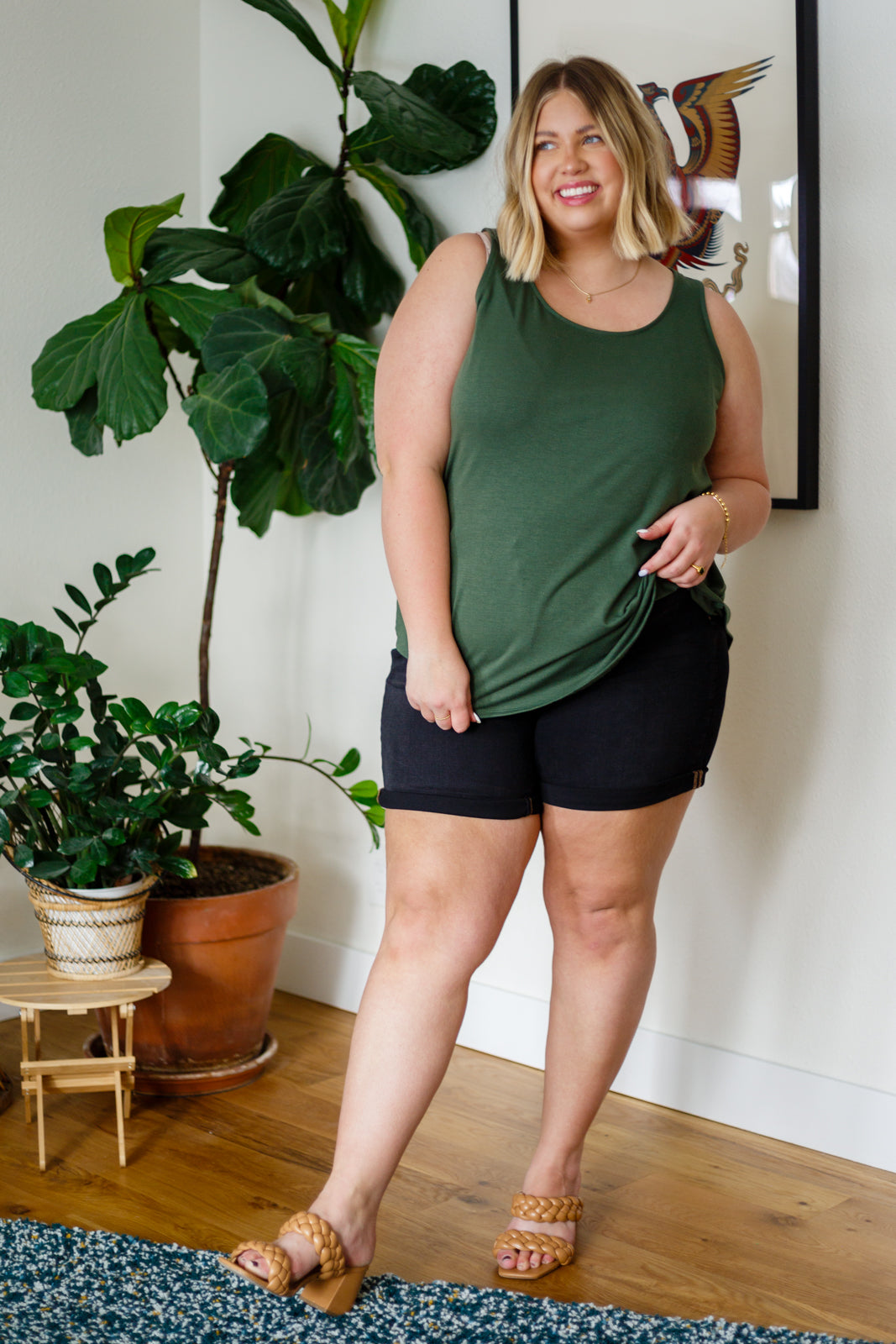 Can't Get Enough Top in Army Green (Online Exclusive)