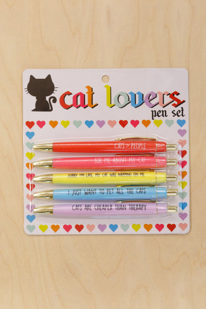 Juego de bolígrafos Cat Lovers (exclusivo en línea)