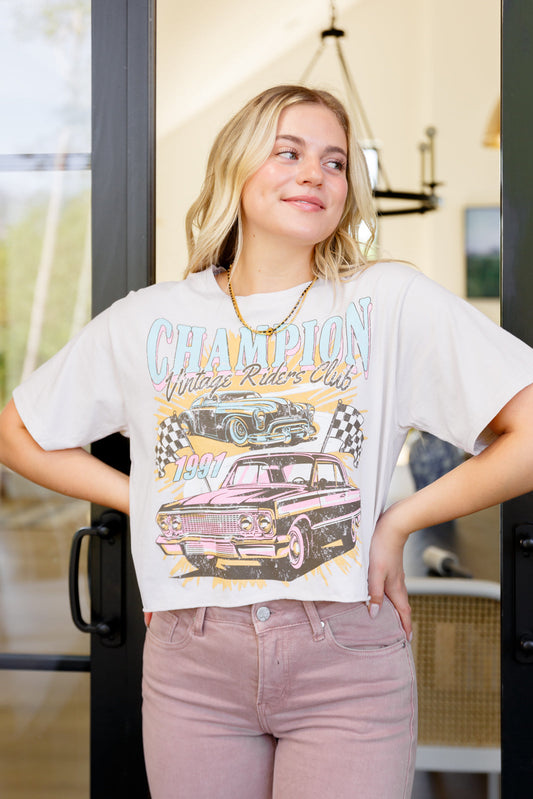 Champion Vintage Rider's Club Cropped Graphic T-Shirt (Online Exclusive)