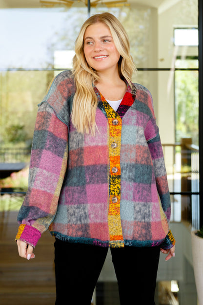Nothing But Adventure Plaid Cardigan (Online Exclusive)