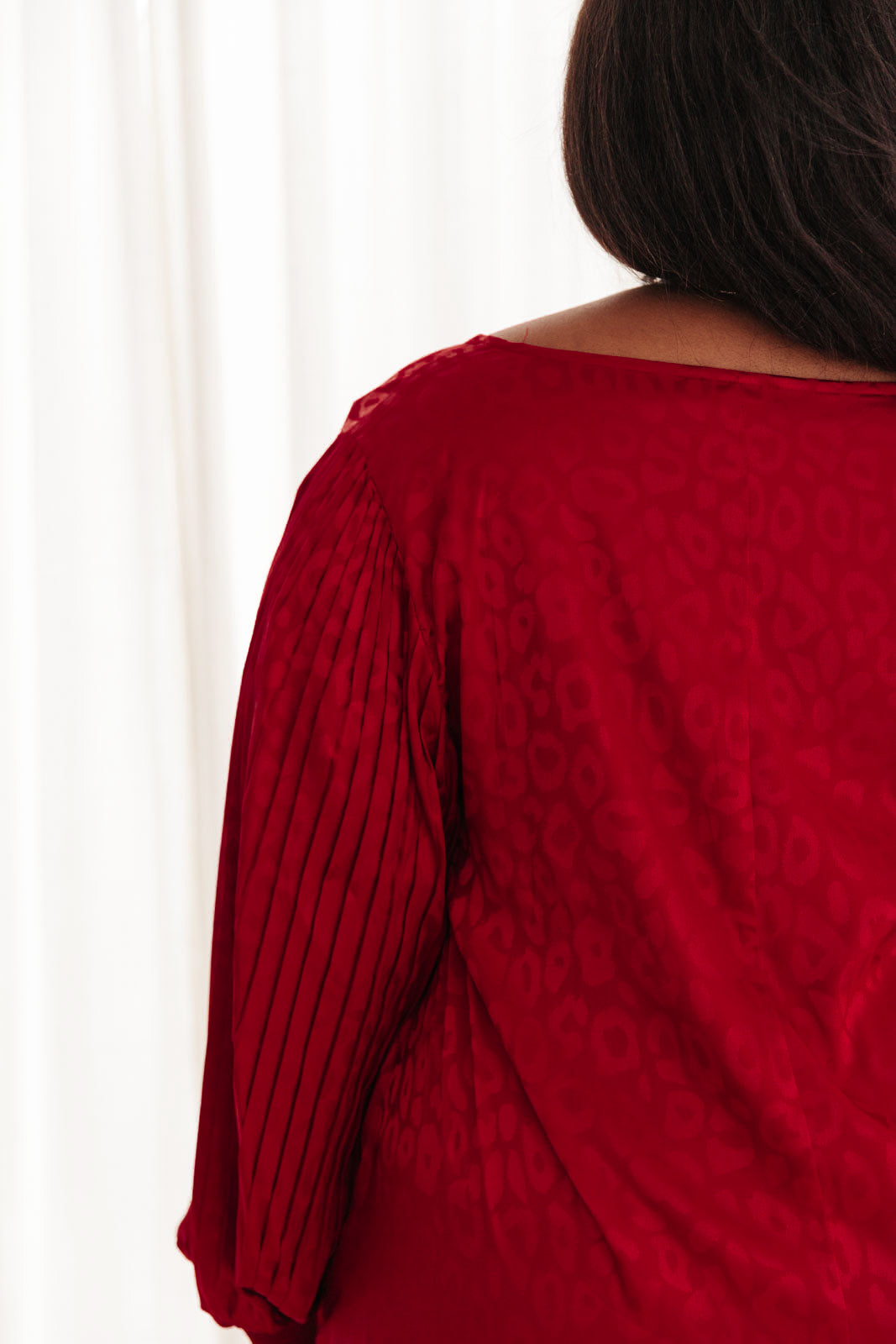 Cityscape Blouse In Burgundy (Online Exclusive)