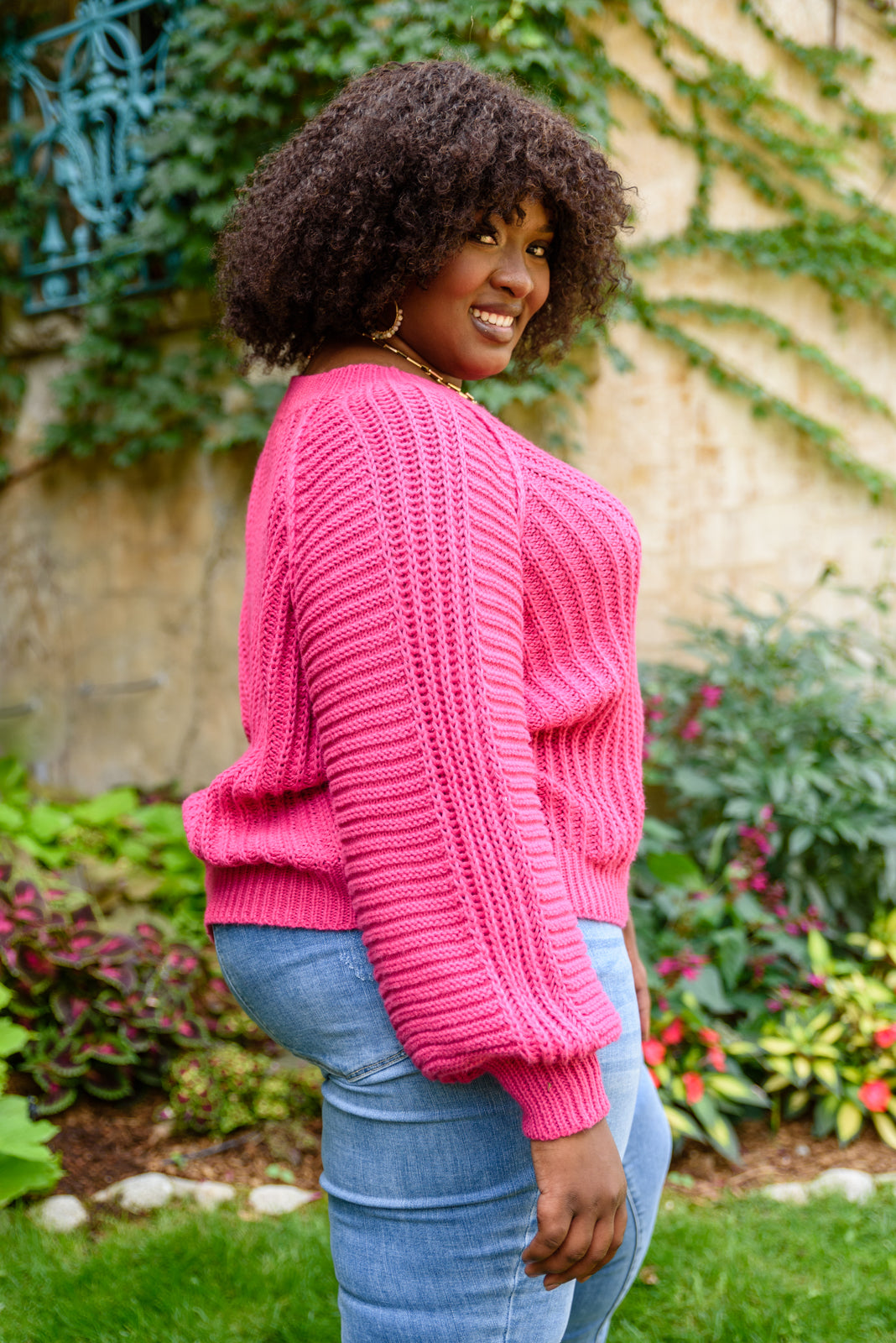 Claim The Stage Knit Sweater In Hot Pink (Online Exclusive)