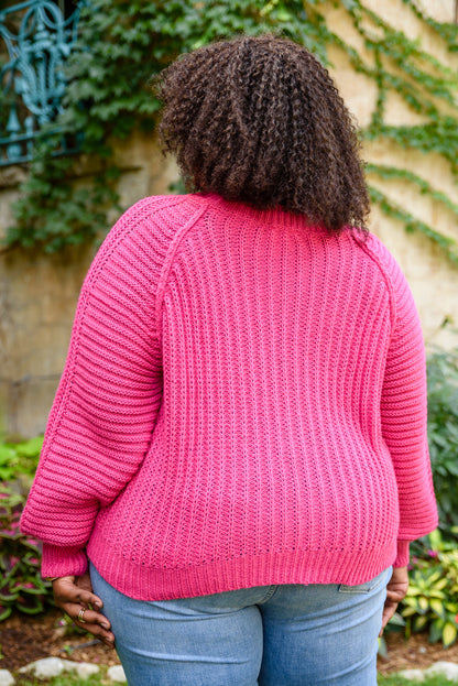 Claim The Stage Knit Sweater In Hot Pink (Online Exclusive