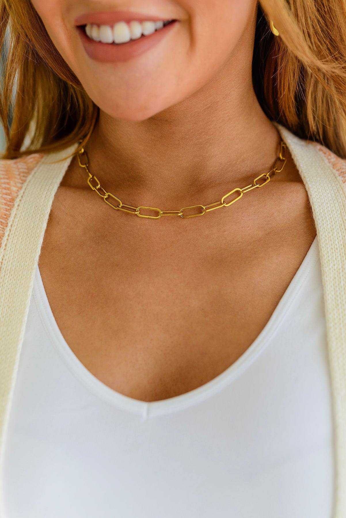 Classic Paper Clip Chain Necklace (Online Exclusive)