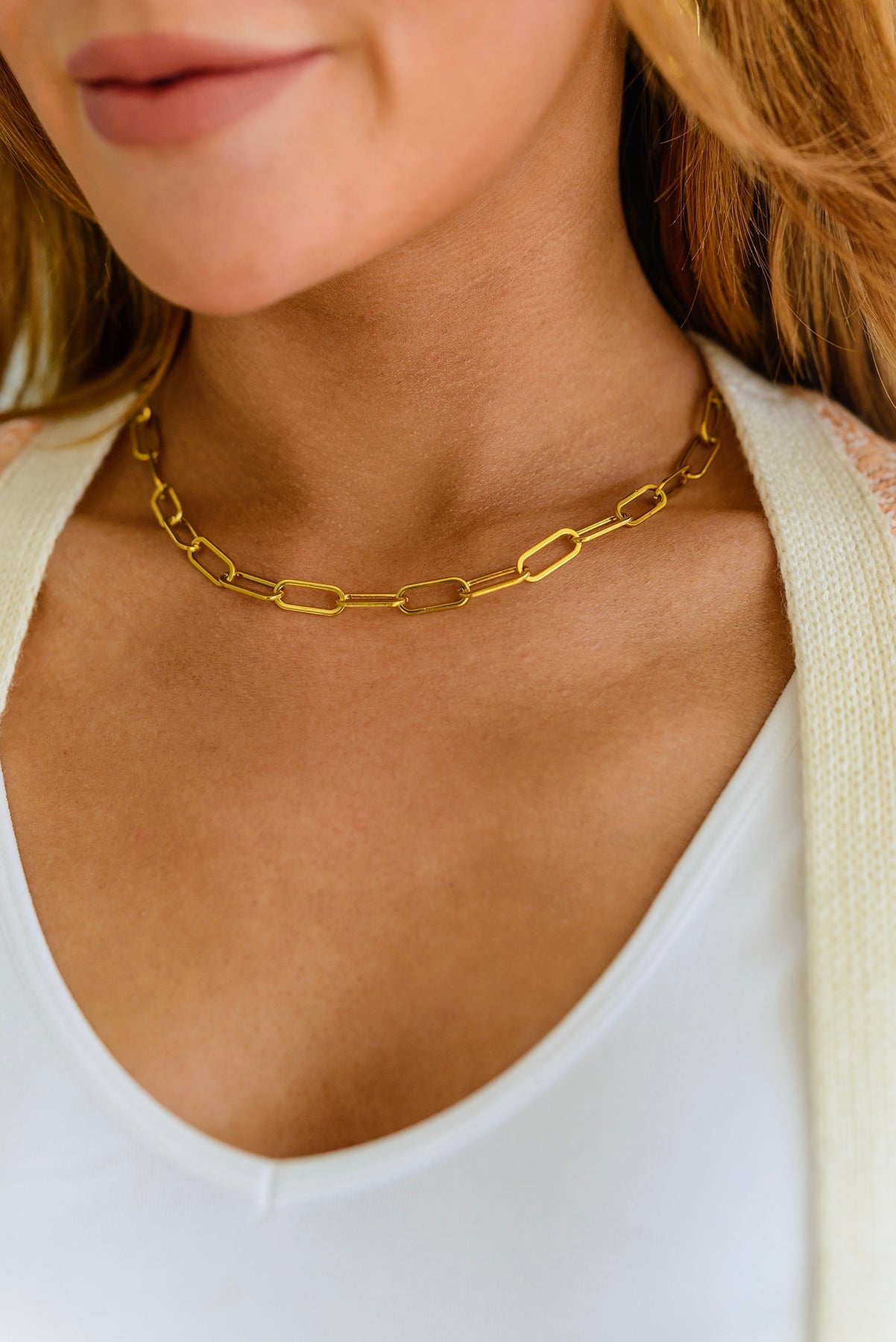 Classic Paper Clip Chain Necklace (Online Exclusive)