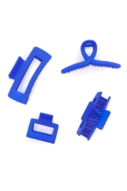 Claw Clip Set of 4 in Royal Blue (Online Exclusive)