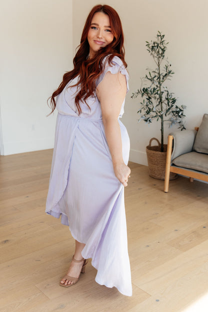 The Honeymoon Phase Flutter Sleeve Dress (Online Exclusive)