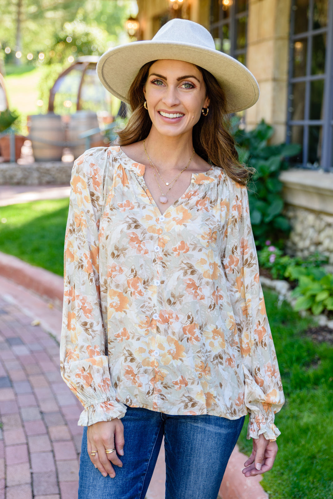 Courtney Floral Button Up Top (Online Exclusive)