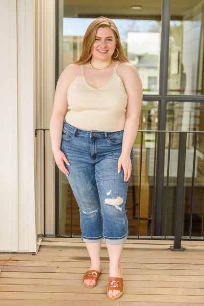 Courtney Mid-Rise Cuffed Capri (Online Exclusive)
