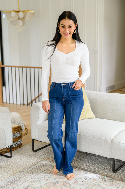 Daria Front Seam Wide Leg Trouser Jeans (Online Exclusive)
