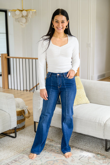 Daria Front Seam Wide Leg Trouser Jeans (Online Exclusive)