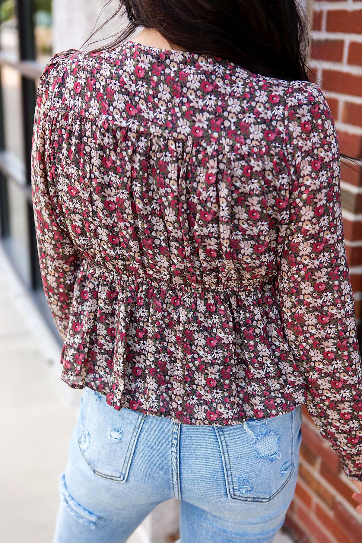 Sweet Miracles Floral Cropped Blouse