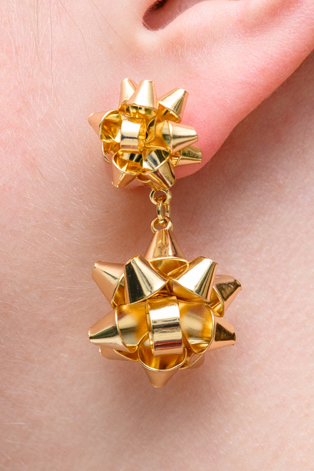 Double Holiday Bow Earrings In Gold (Online Exclusive)