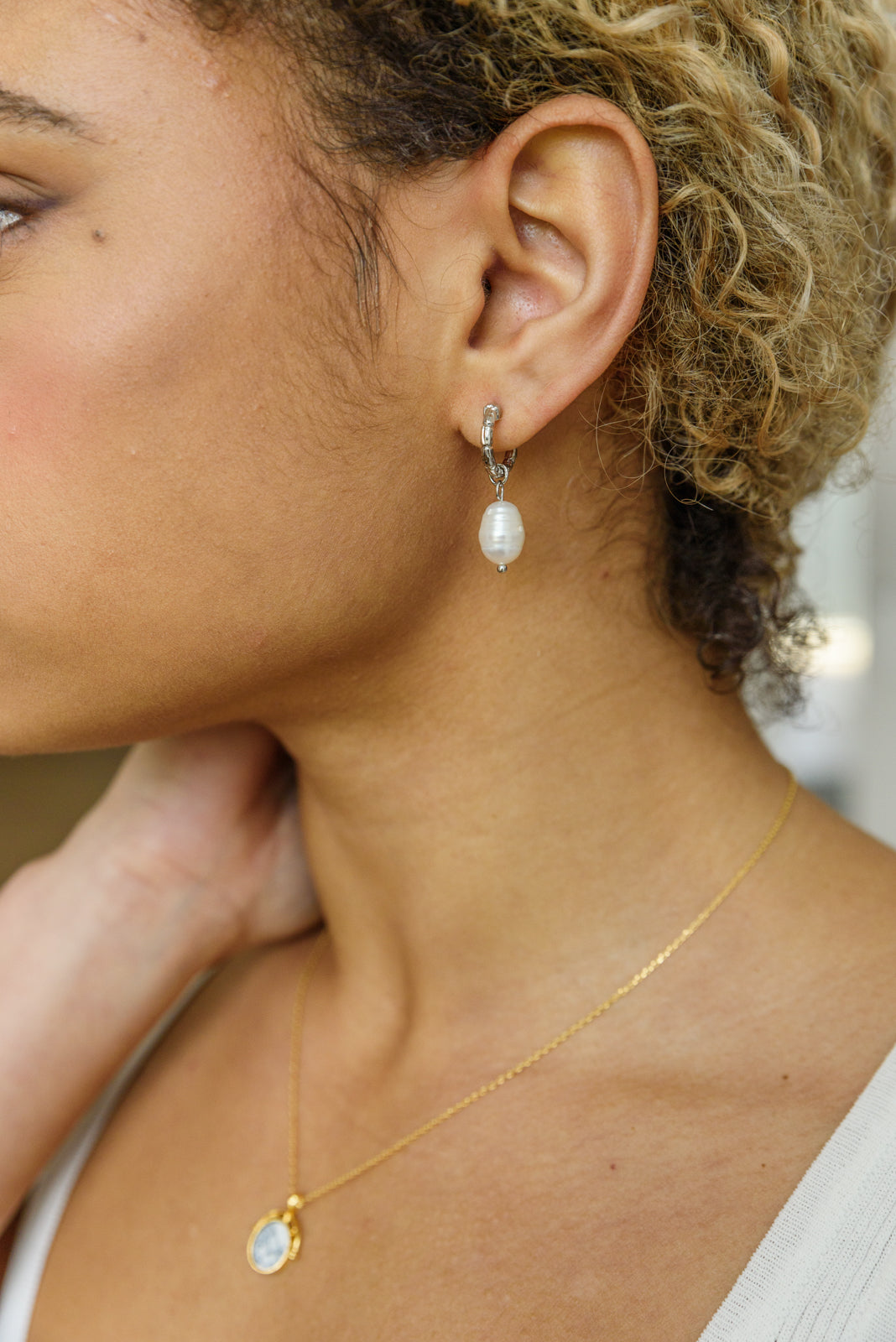 Drops Of Pearl Earrings In Silver (Online Exclusive)