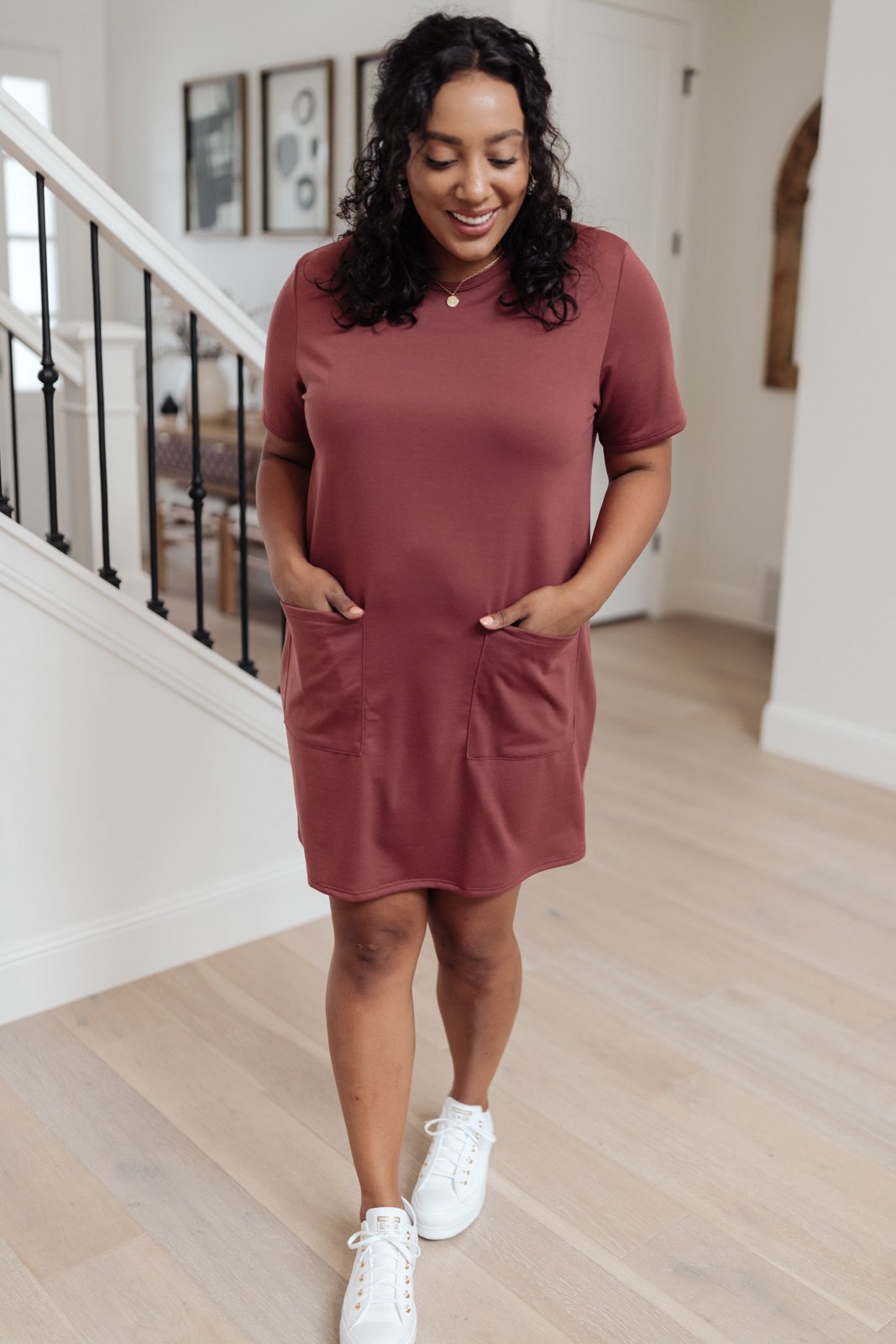 Easy Day Patch Pocket T-Shirt Dress (Online Exclusive)