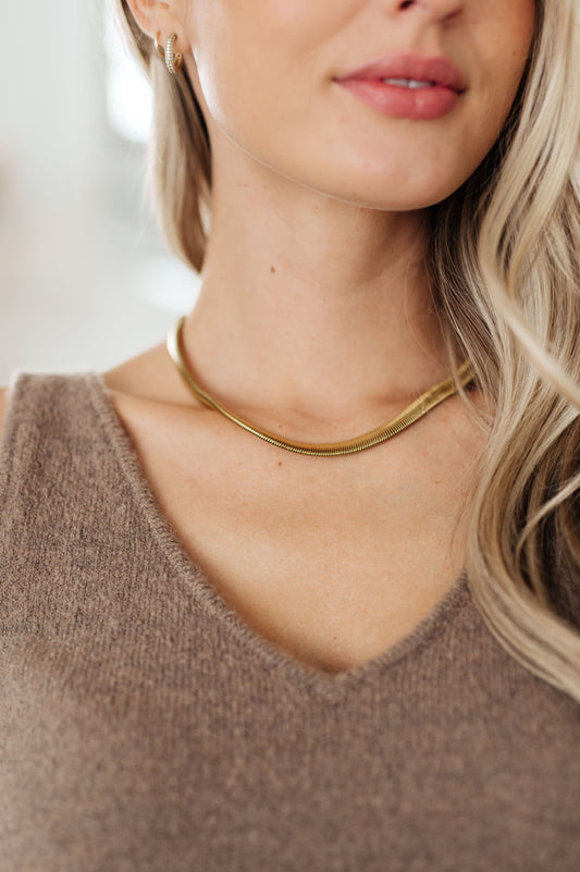Enlighten Me Gold Plated Chain Necklace (Online Exclusive)