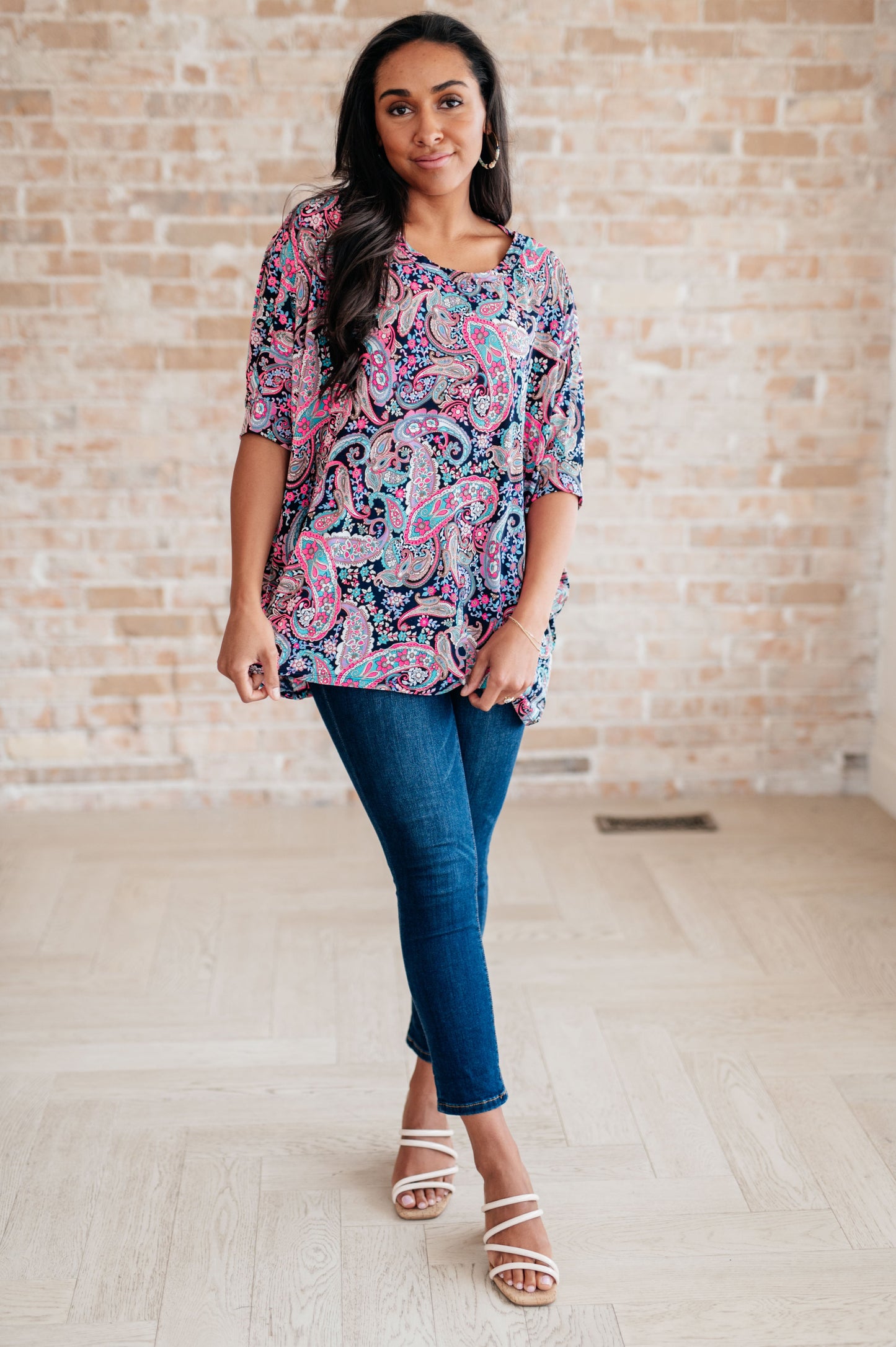 Essentially You Top in Pink Paisley (Online Exclusive)